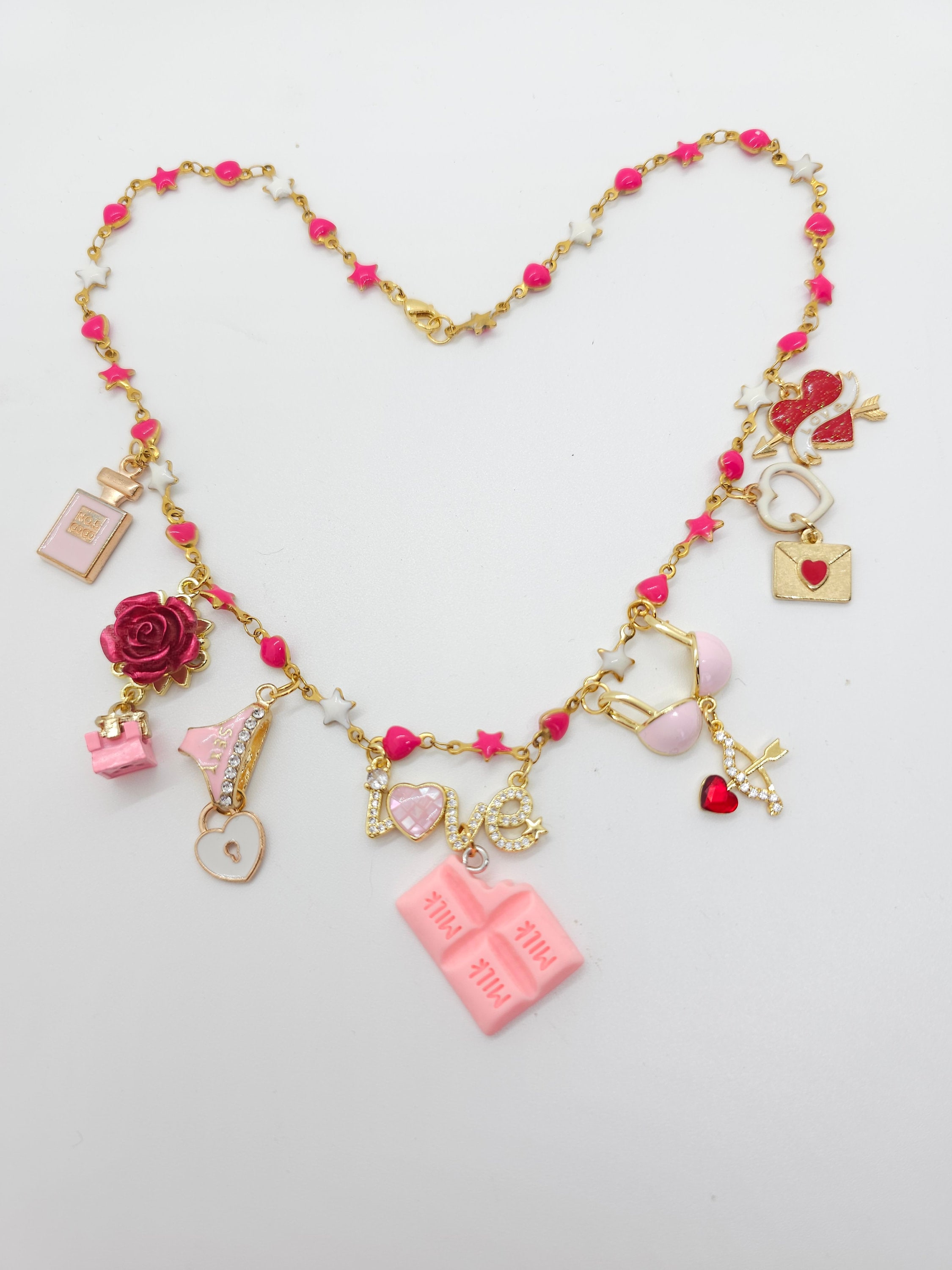 Be My Valentine Charm Necklace - Etsy