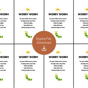 Snowman Worry Worm Poem Tags (PDF Printable) - Start Crochet