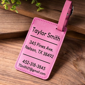 Custom Luggage Tag, Traveler Gift for Couple, Backpack Tag, Bag Tag, Travelers Gift, Personalized Name Tag, Honeymoon Gift, Travel Bag Tag