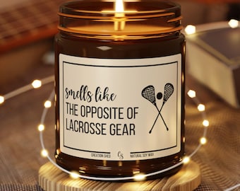 Regalos de lacrosse, vela de lacrosse, regalo para entrenador de lacrosse, regalos para el equipo de lacrosse, regalo de Navidad, regalo de fin de temporada para entrenador de lacrosse, mamá de lacrosse