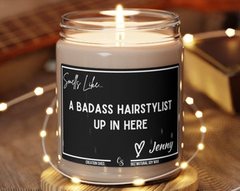 Personalized Hairstylist Gifts, Christmas gift for Hairstylist, Gift for Hairdresser, Hairstylist candle, Funny gift for hairstylist,