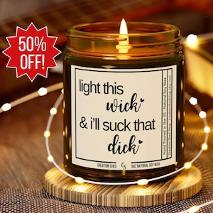 BJ Candle, Funny Gifts for Him, Christmas Gift, Boyfriend Gift, Gift for Husband, Funny Candles for Boyfriend Birthday Gift Valentines Gift