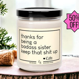 Sister Gift from Sister Candle Sister Birthday Gift for Sister Candles Funny Candles Funny Candle for Her Funny Sister Gift Sister in Law