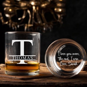 Personalized Whiskey Glass Custom Whiskey Glasses for Boyfriend Gift for Him Anniversary Gift Birthday Gift Christmas Gift for Husband, Men
