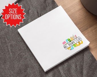 Teacher Post-it® Note Pads, Personalized Teacher Gift, Teacher Gifts,Teacher Appreciation Gift, Back to School Gift for Teacher Sticky Notes