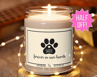 Loss of Pet Gift, Forever in Our Hearts Candle, Loss of Dog Gift, Loss of Cat Gift, Pet Memorial Gift, Pet Passing Away Gift, Sympathy Gift
