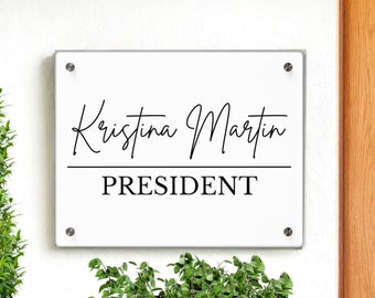 Custom Acrylic Business Sign, Office Door Sign, Custom Sign, Business Decor, Business Gift, Office Name Sign, Office Wall Decor, Wall Sign