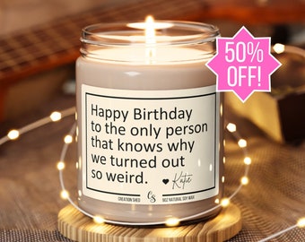 Kaars verjaardagscadeau zus, grappig verjaardagscadeau voor zus, kaars grappige zus, kaars verjaardag zus, gepersonaliseerd cadeau-idee zus