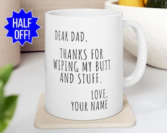 Personalisierte Vatertagsgeschenk von Tochter Benutzerdefinierte Dad Becher von Sohn von Kindern von Frau von Baby Mädchen Vatertag Gag Geschenk Papa Kaffeetasse