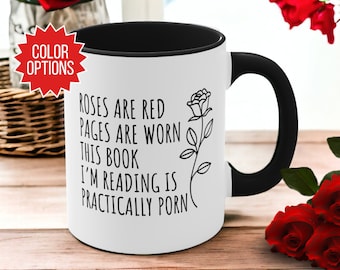 Smut Leser Becher, lustige Lesebecher, würzige Buch-Liebhaber Becher, Rosen sind rot Becher, Smut Leser Geschenk, würziges Buch Geschenk, lustiges Geschenk für Mutter oder Sie