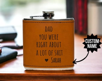 Personalized Flask for Men, Leather Flask, Flask Personalized, Flask Leather, Flasks, Father's Day Gift, Fathers day Flask, Dad Gifts