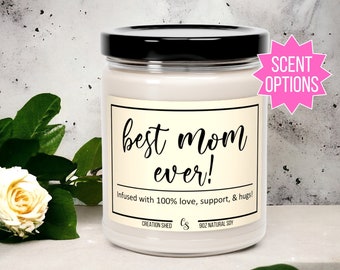 Bougie Meilleure maman de tous les temps, cadeau d'anniversaire et de fête des mères pour les mamans, cadeau pour mère, idées cadeaux pour maman, cadeaux pour maman, cadeau bougie parfumée au soja