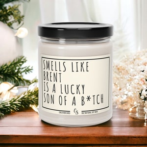 Personlig förlovningspresent, lyckobringande ljus, present till nyförlovad, rolig present till honom, present till fästman, bröllopspresent, present till nygift