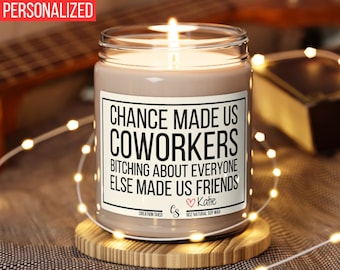 Bougie Chance Made Us Coworkers, Cadeau personnalisé pour elle, Départ d'une meilleure amie du travail, Anniversaire d'un meilleur ami, Nouvel emploi, Cadeau de départ, Ami collègue