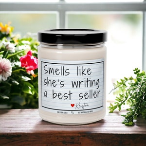 Personalized Writer Gift Funny Candle for Author Gifts Birthday Gift for Her Writer&#39;s Block Best Seller New Book Custom Gifts for Friend