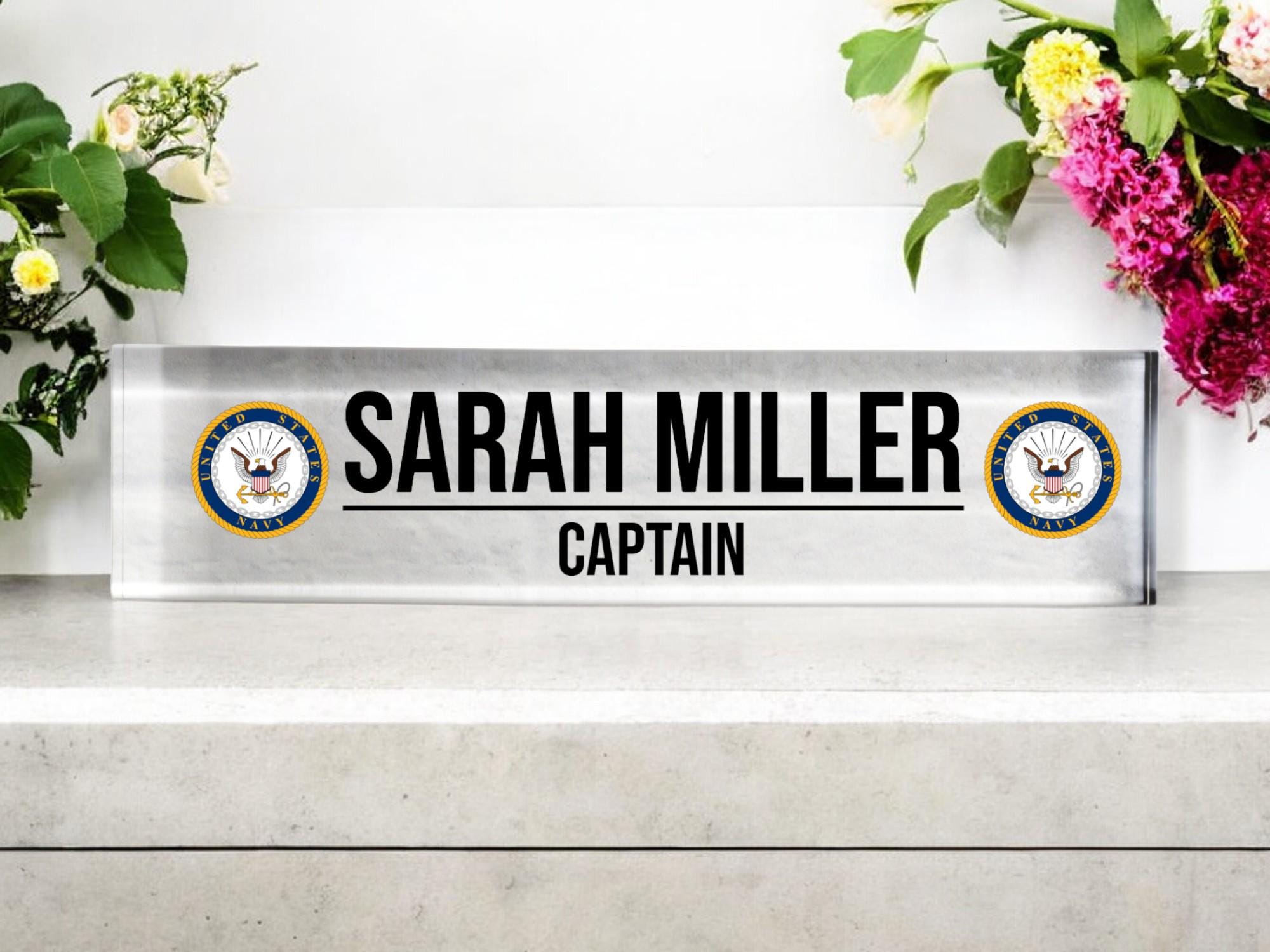 US NAVY 懐中電灯&ネームプレート US Navy Name Plate With Rank, US Navy Desk Decor, Navy Gifts, US