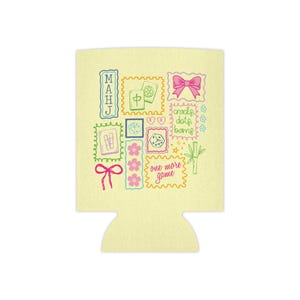 Enfriador de latas de Mahjong, Regalo para noche de juegos, Regalo de Mahjong, Regalo para anfitrión de Mahjong, Recuerdos para fiestas de Mahjong, Regalo para fiestas, Regalos de Mahjong Regular Can