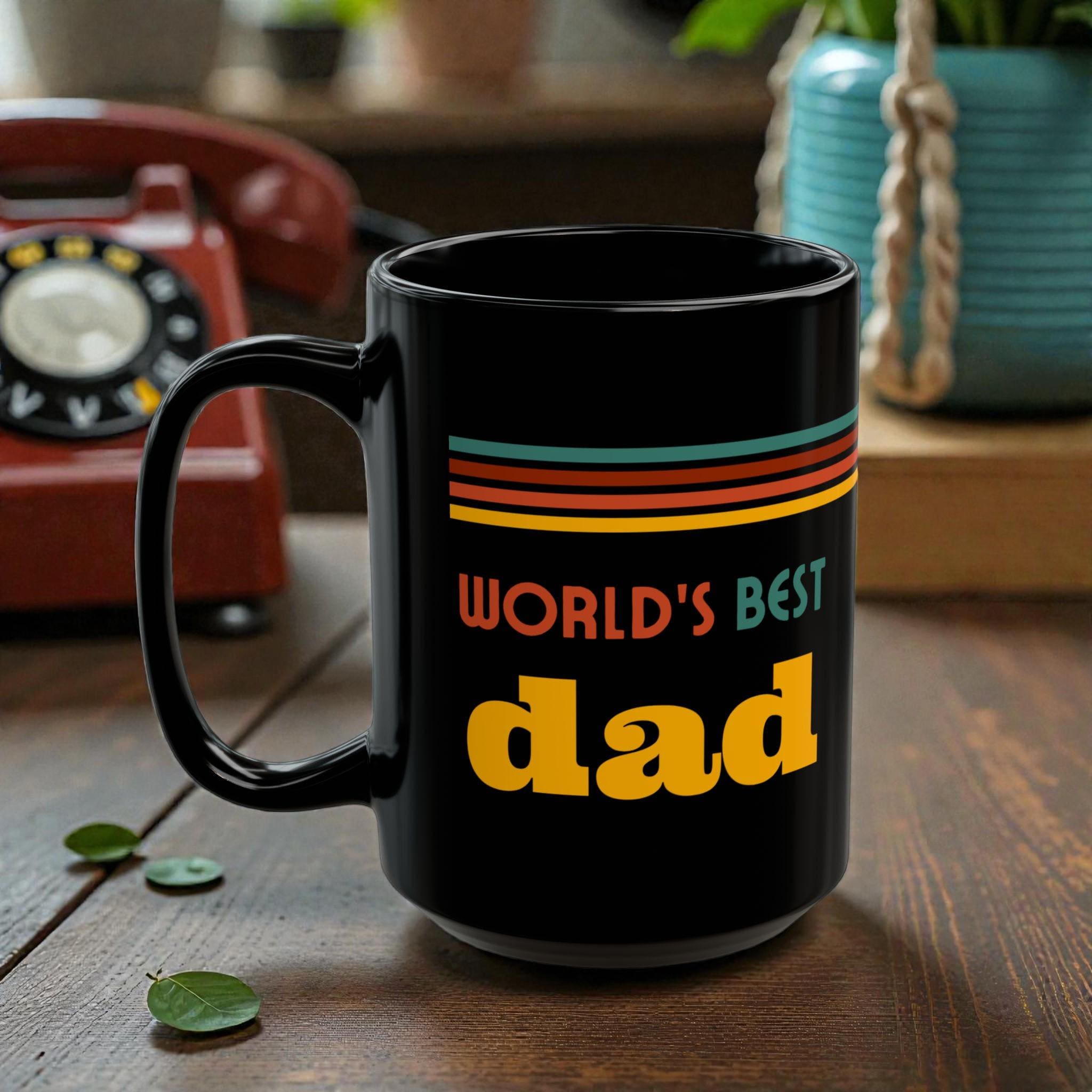 World's Best Dad Mug, Vintage Dad Coffee Cup, Retro 70s, Father's…