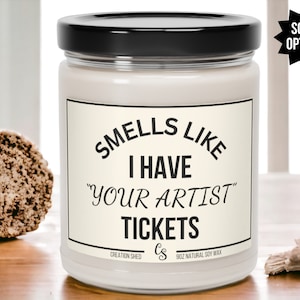 Riecht wie I Have Tickets Candle, Karten Geschenk, personalisierte Karten, Überraschung mit Karten, Konzertkarten-Geschenk, Konzertweihnachten