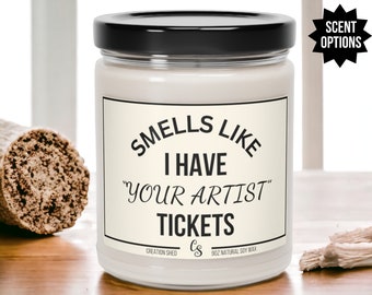 Smells like I Have Tickets Candle, Tickets Gift, Personalized Tickets, Surprise with Tickets, Concert Tickets Gift, Concert Christmas