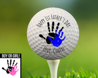 Personalized 1st Father's Day Golf Balls, New Dad Gift, First Fathers Day Gift, New Dad Gift from Baby, New Father Gift, Gift from Wife