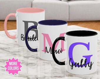Naammok, gepersonaliseerde naammok, monogrammok, aangepaste naammok, naammok voor vrouwen, eerste mok, gepersonaliseerde naam koffiekopje, naamkopje