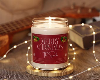 カスタム名入りクリスマスキャンドル、パーソナライズされたクリスマス