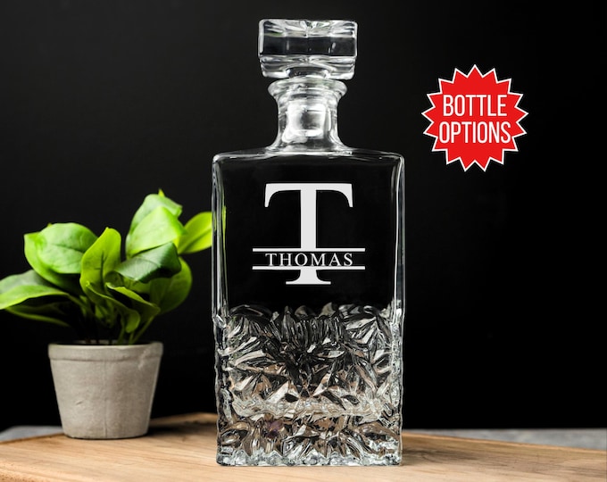 Whiskey Decanter Personalized, Decanter Anniversary Gift for Him, Wedding Gift, Retirement Gift, Gift for Men, Christmas Gift, Birthday Gift