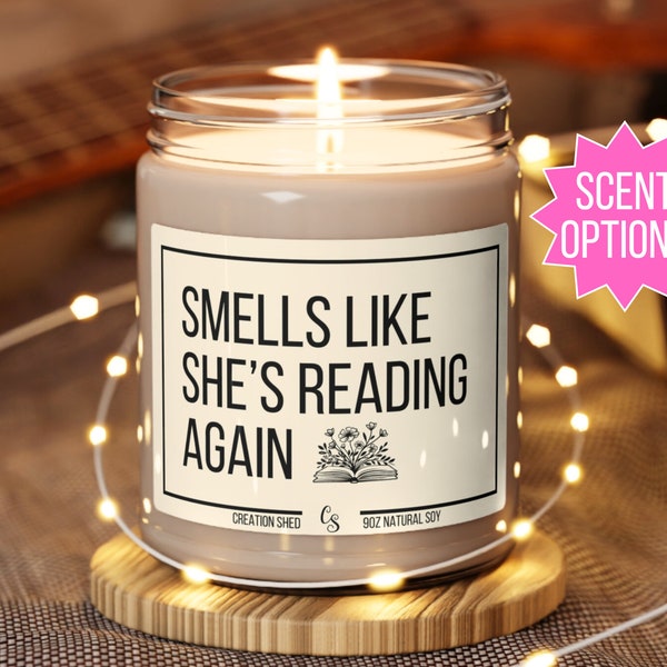 Personalized Reader Gift Funny Candle Birthday Gifts for Her Book Lover Bookstore Library Custom Gift for Friend Avid Reader Bookworm Gift