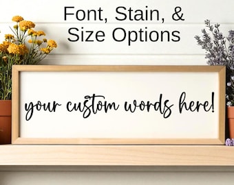 Custom Wood Sign, Custom Quote Sign, Personalized Wood Plaque, Wall Hanging Decor, Custom Wall Art, Personalized Signs, Farmhouse Signs