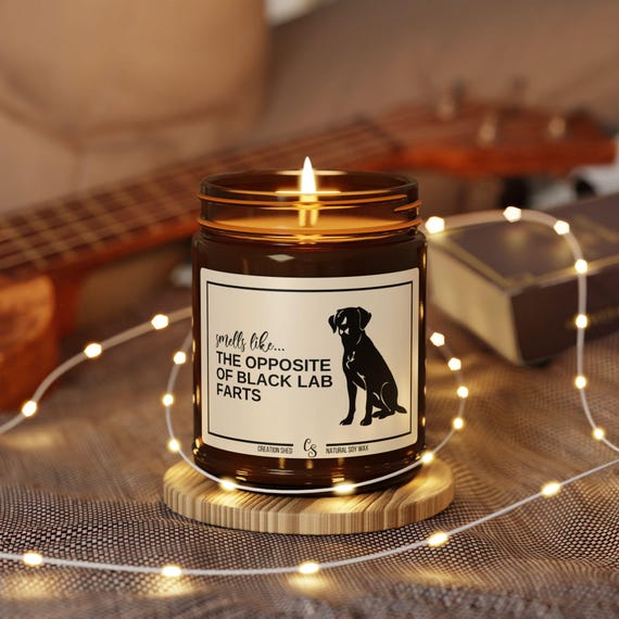 Black Lab Gifts, Black Labrador Gift, Black Lab Candle, Black Lab Mom, Black Lab Owner, Labrador Christmas Gift, Funny Candle Gift,Lab Farts