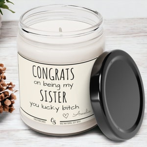 Funny Sister Personalized Candle, Sister Gift Idea, Sister Present Gift From Sister, Sister Gifts, Gift For Sister, Custom Sister Gifts