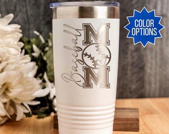 Baseball Mom Tumbler Engraved 20oz Tumbler Mug Cup Baseball Gifts for Mom Baseball Mom Gifts Baseball Mama Travel Stainless Steel Tumbler