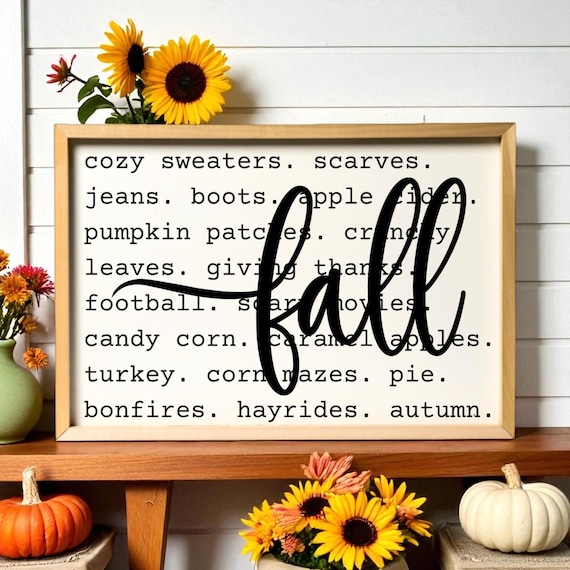 Fall Sign, Fall Favorites Wood Sign, Fall Host Gift, Fall Decor, Fall Wood Sign, Fall Wood Decor, Fall Wooden Sign, Trendy Fall Decor