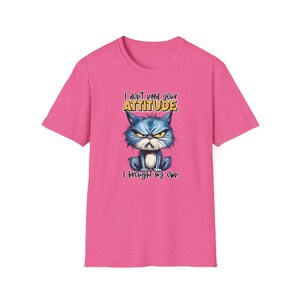 Ik heb je houding niet nodig, ik heb mijn eigen shirt meegenomen, grappige kat tshirt, schattige kat tee, sarcasme T-shirt, grappige kat cadeau, kattenliefhebber cadeau voor haar afbeelding 10