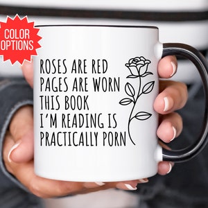 Smut Readers Mug, Funny Reading Mug, Spicy Book Lovers Mug, Roses are Red Mug, Smut Reader Gift, Spicy Book Gift, Funny Gift for Mom or Her image 2