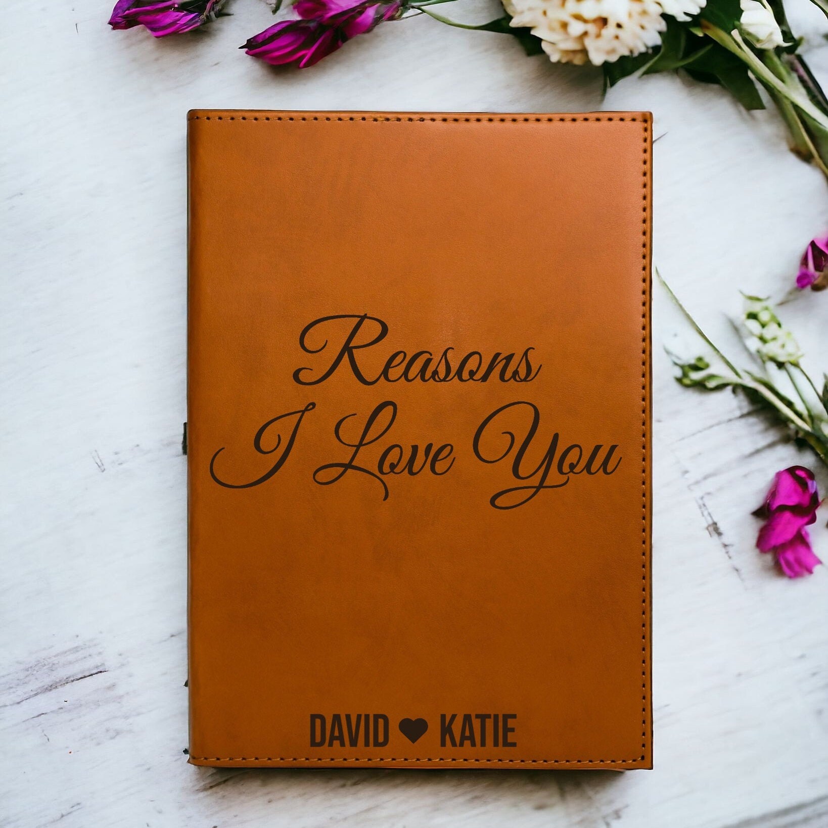 Notebook Reason Why Reasons Why I Love You Lined Notebook, Custom Anniversary Gifts ...