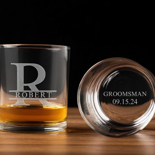 Groomsmen Whiskey Glasses, Groomsmen Gift Idea, Engraved Old Fashion, Personalized Groomsmen, Best Man Gift, Groomsmen Proposal Gifts