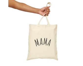 Mama Canvas Tote Bag, Hospital Bag for Pregnant Mom, New Mom Gift