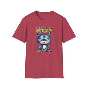 Ik heb je houding niet nodig, ik heb mijn eigen shirt meegenomen, grappige kat tshirt, schattige kat tee, sarcasme T-shirt, grappige kat cadeau, kattenliefhebber cadeau voor haar afbeelding 9