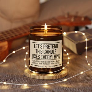 Grappig kaarscadeau, zelfzorgcadeau, cadeau collega, ontspanningskaars, stressverlichtingscadeau, sarcastische humor Emotionele steun Geurkaars afbeelding 2
