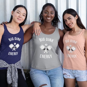 Big Dink Energy, Pickleball Shirts, Sports Shirt Women, Womens Racerback Shirt, Funny Pickleball Shirt, Pickleball Lover Gifts, For Women