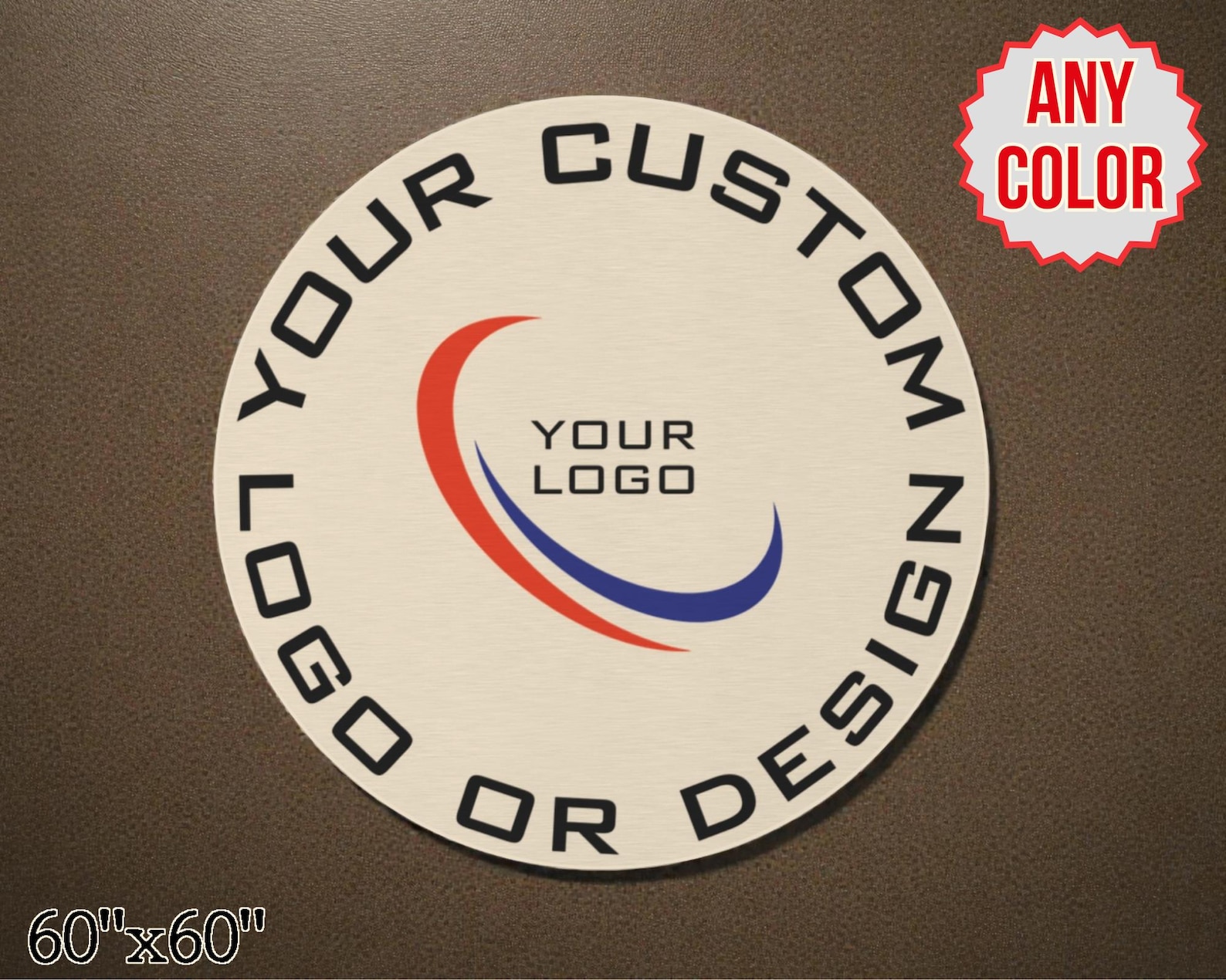Custom Round Rug, Personalized Business Logo Round Rug, Custom Design ...