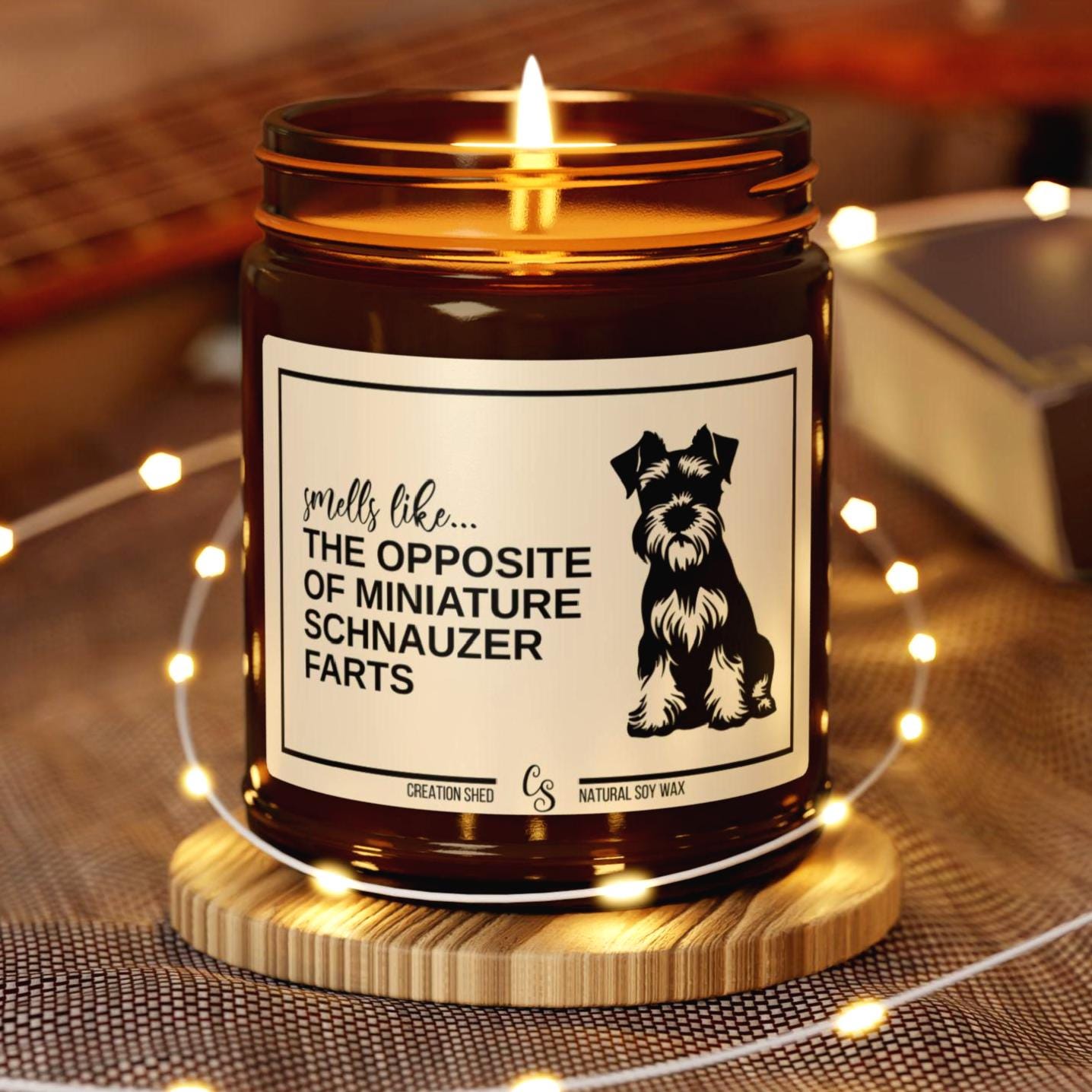 Schnauzer Fart Candle