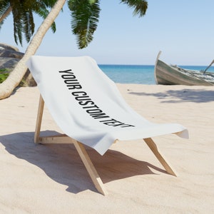 Personalisiertes Strandtuch mit Logo, Logo-Design auf einem Handtuch, benutzerdefinierter Teamsport, Firmenlogo-Handtuch, personalisiertes Handtuch mit Geschäftslogo