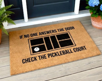 Pickleball Doormat, Pickleball Gifts, Pickleball Court Door Mat, Gift for Pickleball Player, Pickleball Gifts for Women, Pickle, Trophy