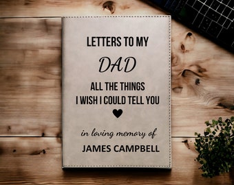 Loss of Father Memorial Gift Journal, DAD Loss Grief Journal, Letters to My Dad in Heaven Sympathy Gift Father in Heaven Loss of father gift
