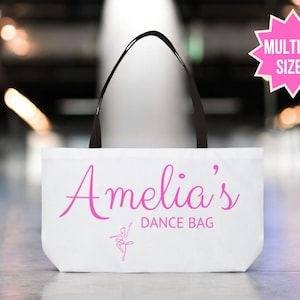 Personalized Tote Bag, Kids Tote Bag, Customized Name Tote, Dance Bag, Childrens Name Bag, Dance Tote Bag, Tote Bag for Ballet, Custom Bag
