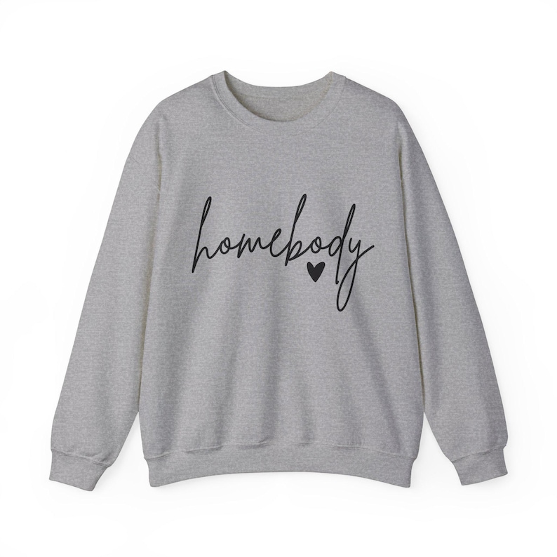 Homebody Sweatshirt, Homebody Shirt, trendiges Sweatshirt, gemütliches Sweatshirt, Slouchy Sweatshirt, süßes Sweatshirt, Homebody Pullover Sport Grey