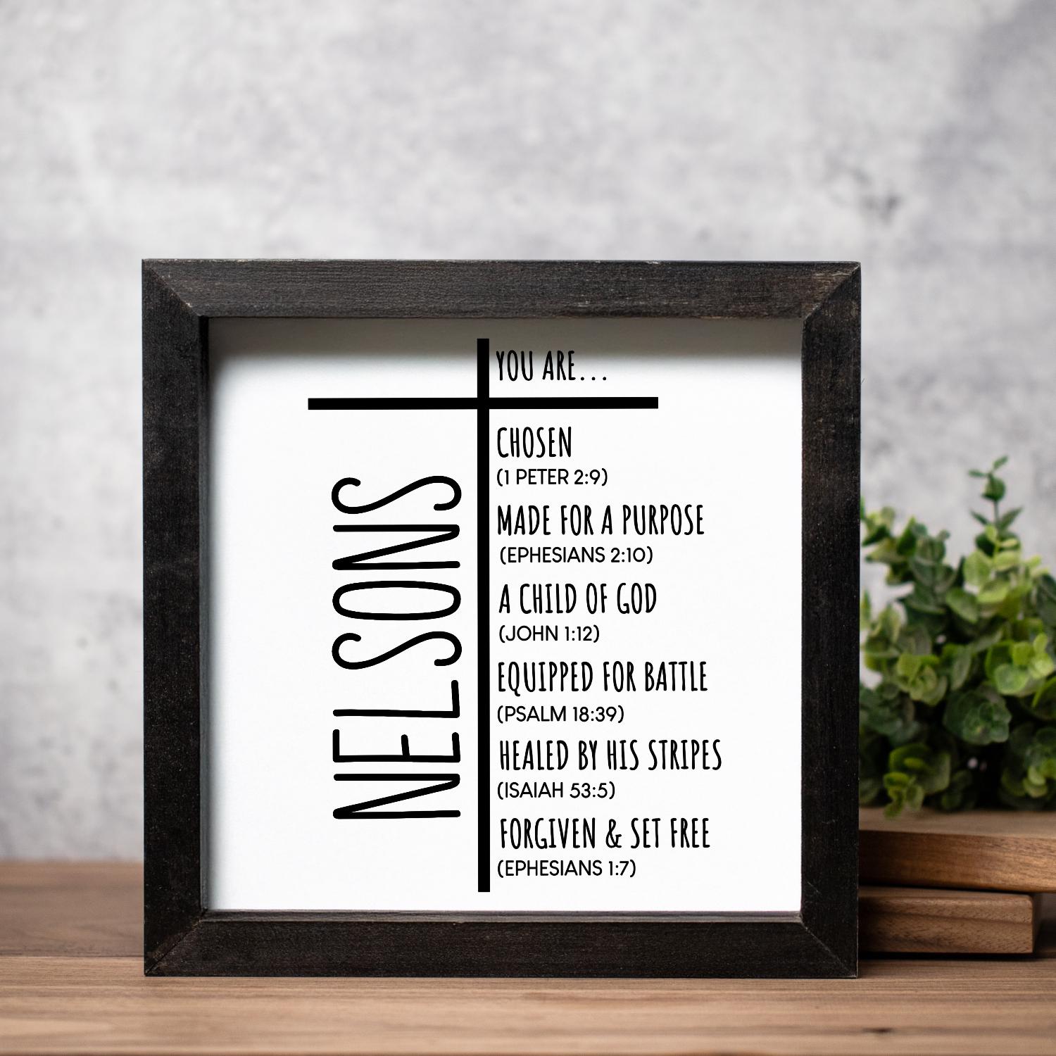 Personalized Christian Wood Sign, Scripture Home Decor, Religious Gift ...